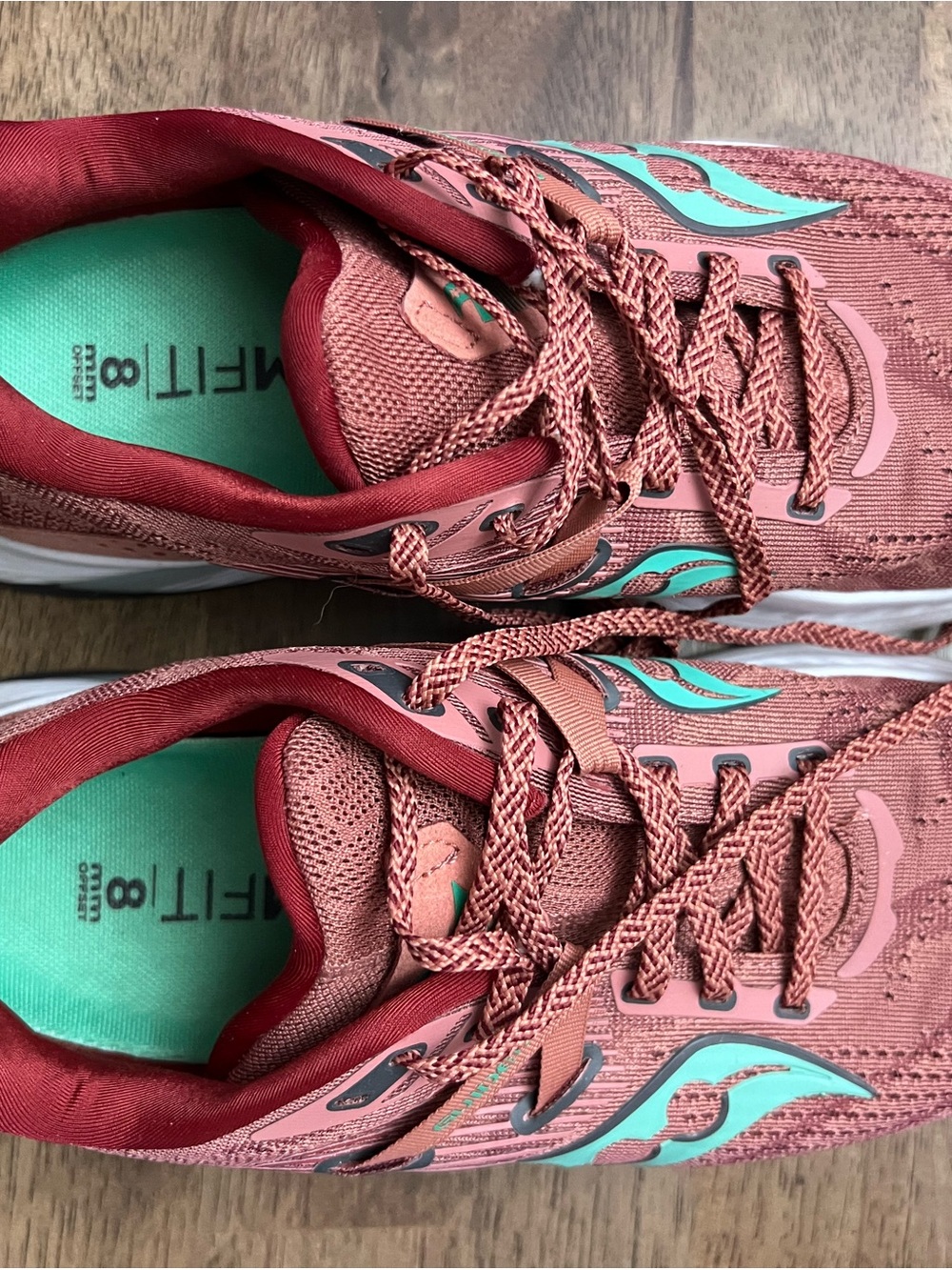 Saucony Women's Coral Running Shoes with Teal Details